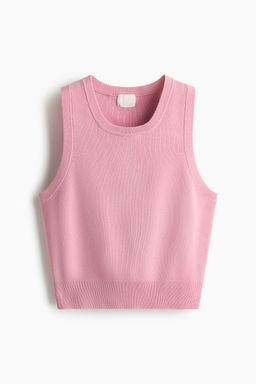 H&M - Women Pink Fine-Knit Sweater Vest