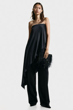 H&M - Women Black Satin Bandeau Top