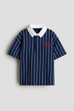 H&M - Boys Blue Short-Sleeved Rugby Shirt