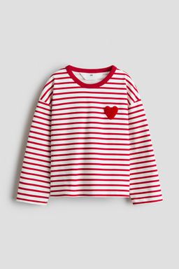 H&M - Girls Red Long-Sleeved T-Shirt