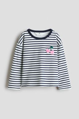 H&M - Girls Blue Long-Sleeved T-Shirt