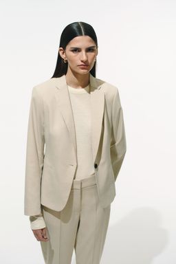 H&M - Women Beige Fitted Jacket