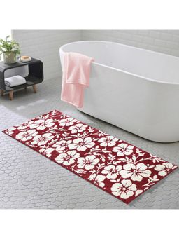 OBSESSIONS - Super Absorbent Anti-Skid Polyester Bath Mat Red