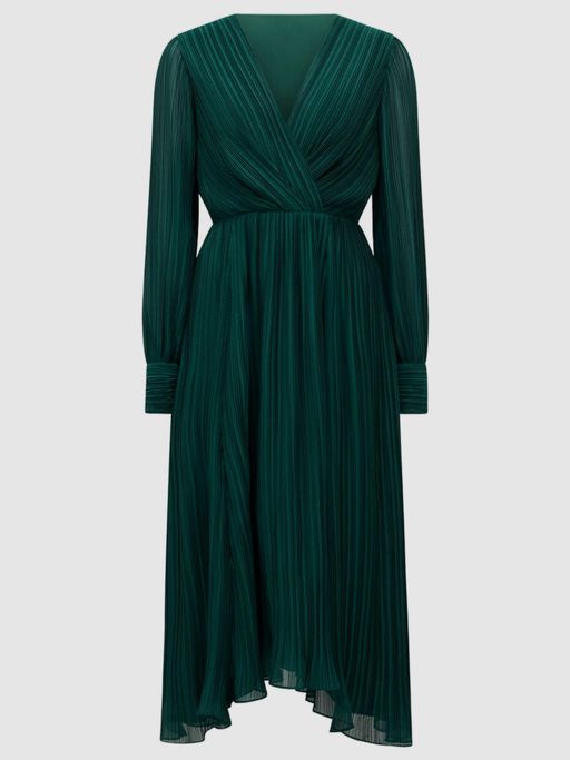 Buy Forever New Green Textured Midi Dress Online