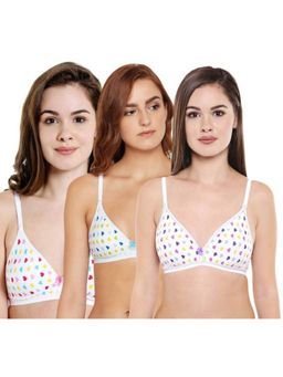 Bodycare - Pack of 3 Perfect Coverage Bra In White Assorted Colour