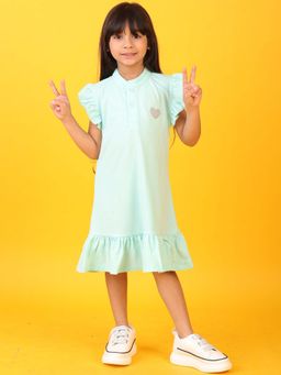 ANTHRILO - Summer Sea Green Heart Dress