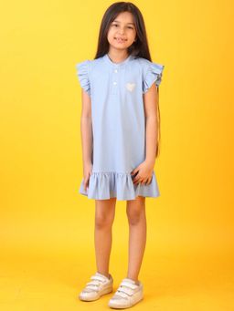 ANTHRILO - Summer Blue Fun Heart Dress