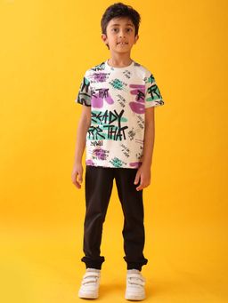 ANTHRILO - Ready For That Summer White Boys T-shirt & Joggers (Set of 2)