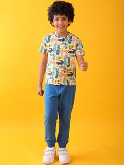 ANTHRILO - Crocodile Multi-Color Royal Summer T-shirt & Joggers (Set of 2)