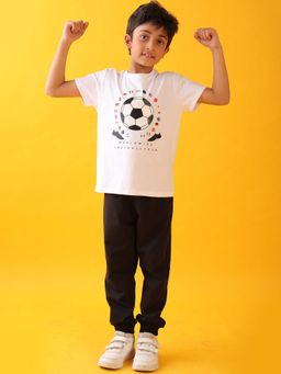 ANTHRILO - Football Summer Black Boys T-shirt & Joggers (Set of 2)
