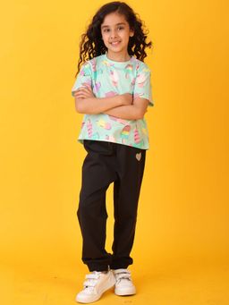 ANTHRILO - Icecream Aqua Heart Summer T-shirt & Joggers (Set of 2)