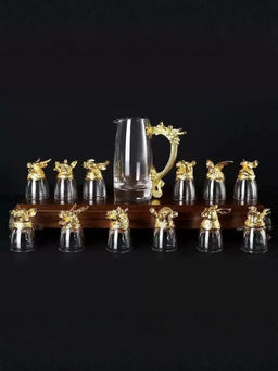 Smokey Cocktail - Clear Zodiac Shot Glasses with Decanter