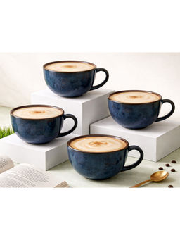 BODHI HOUSE - Navy Blue Premium Handcrafted Coffee Mugs (Pack of 4)