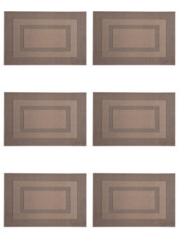 BIANCA - Brown Alpine Premium Woven Pvc Table Mats (Pack of 6) (6 Seater)