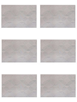 BIANCA - Beige Bellevue Luxury Woven Pvc Table Mats (Pack of 6) (6 Seater)