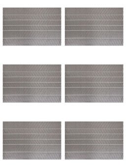 BIANCA - Brown Bellevue Luxury Woven Pvc Table Mats (Pack of 6) (6 Seater)