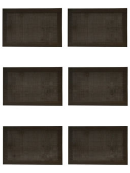 BIANCA - Brown Bellevue Luxury Woven Pvc Table Mats (Pack of 6) (6 Seater)