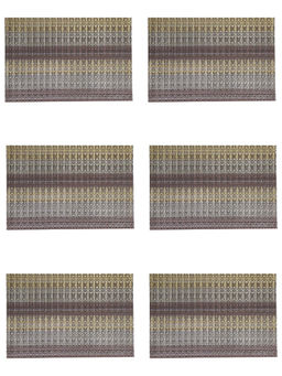 BIANCA - Green Bellevue Luxury Woven Pvc Table Mats (Pack of 6) (6 Seater)
