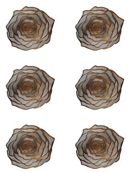 BIANCA - Copper Bellevue Luxury Woven Pvc Table Mats (Pack of 6) (6 Seater)