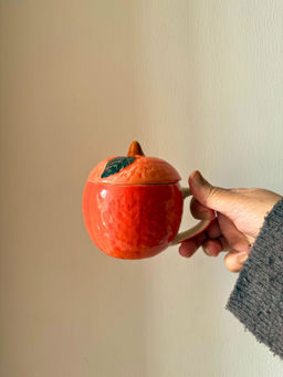 WEAVING HOMES - Orange Mug with Lid
