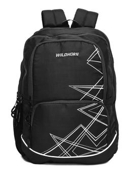 WILDHORN - Black 34L Unisex Polyester Laptop Backpack