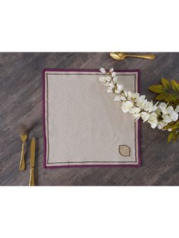 Pure Home + Living - Set of 6 Vera Purple Napkins