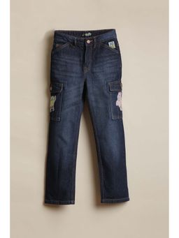 Allen Solly - Boys Navy Blue Cotton Jeans