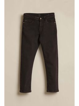 Allen Solly - Boys Brown Cotton Blend Jeans