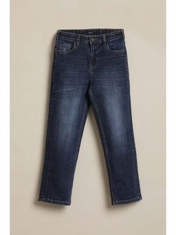 Allen Solly - Boys Navy Blue Cotton Blend Jeans