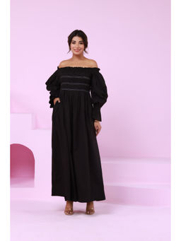 Moonstruck - Black Off Shoulder Maxi Dress