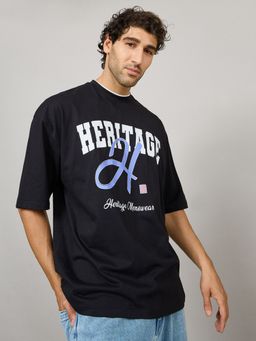 Styli - Varsity Print Compact Jersey Oversized T-Shirt