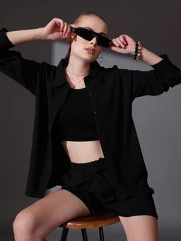 STREET 9 - Black Delta Shirt with Short