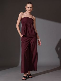 STREET 9 - Women's Burgundy Top with Pant