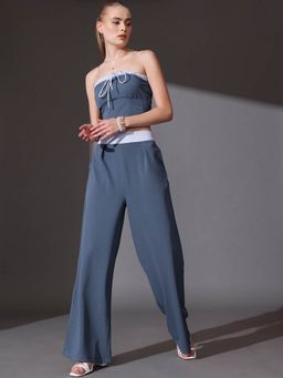 STREET 9 - Blue Crop Top with Pant
