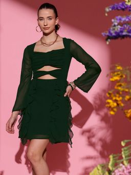 STREET 9 - Green Cut Out Dress