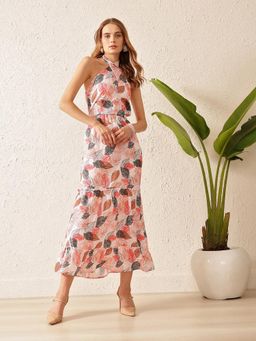 STREET 9 - Multi-Color Halter Neck Dress