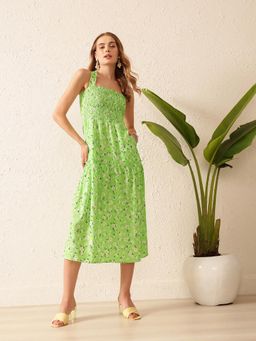 STREET 9 - Green Floral Midi Dress