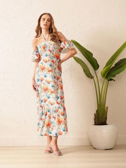 STREET 9 - Multi-Color Off Shoulder Dress