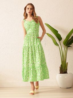 STREET 9 - Green Sleeveless Dress