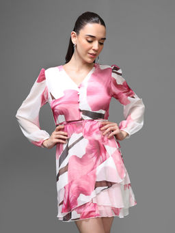 Kazo - Florentine Pink Mini Dress