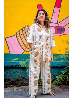 Babhru - Greek Style Shirt with Pants Co-Ord (Set of 2)