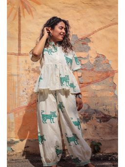 Babhru - Savage Safari Top with Salwar Co-Ord (Set of 2)