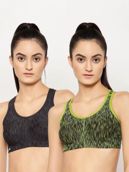 Floret - Wirefree Removable Pads Sporty Bra - Multi-Color