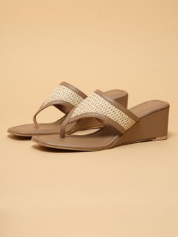 ERIDANI - Birch Woven Brown Wedges