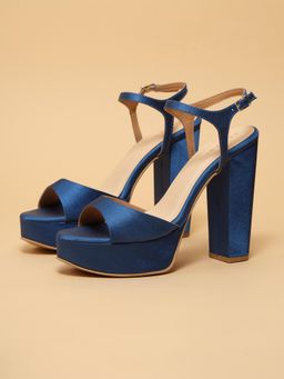 ERIDANI - Kery Blue Block Heels Sandals