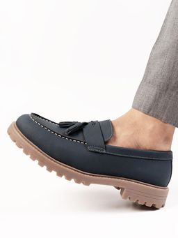 Monkstory - Blue Cosmopolitan Bold Tassel Loafers