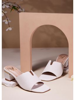 House of Vian - Ember White Block Heels Sandals