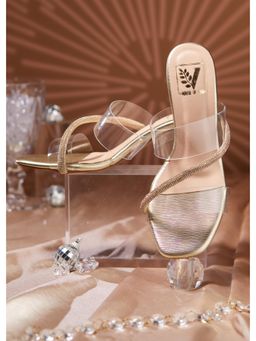 House of Vian - Grace Gold Block Heels Sandals