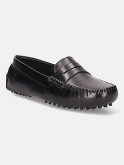 BAGATT - Lilly Black Womens Leather Slip On Loafers