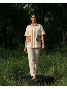 KALALOOM - Mehek Pocket Hand Embroidered Patch Work Co-Ord Set